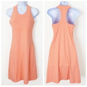 LUCY Peach Orange Racerback Athletic Dress Sporty Athleisure Spring Summer Small